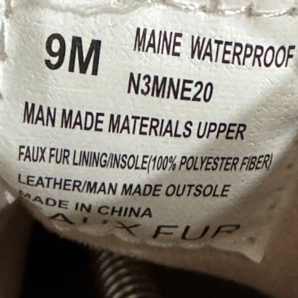 JBU Maine Waterproof Duck Boots Men’s 9M Tan Faux Fur Lined Lace Up Winter - Picture 8 of 11